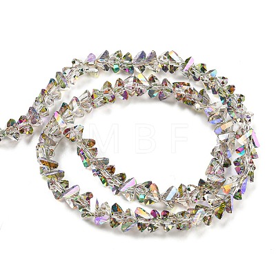 Electroplate Transparent Glass Beads Strands EGLA-P052-02A-HR01-1