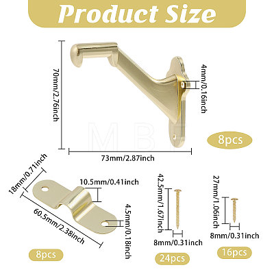 Zinc Alloy Staircase Handrail Bracket FIND-WH0149-99-1