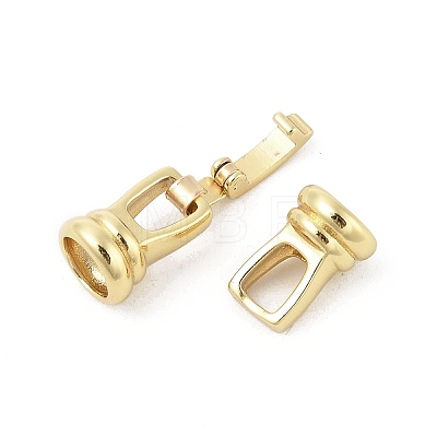 Brass Fold Over Clasps KK-U059-11G-1