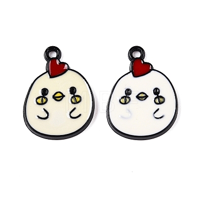 Spray Painted Alloy Enamel Pendants ENAM-T020-30-RS-1