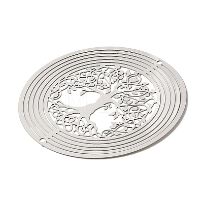Tree of Life 201 Stainless Steel 3D Rotating Hanging Wind Spinner STAS-C166-05P-1