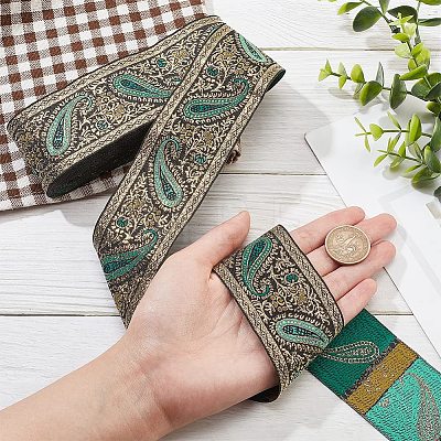 Ethnic Embroidery Polyester Flat Ribbons OCOR-WH0060-39B-1