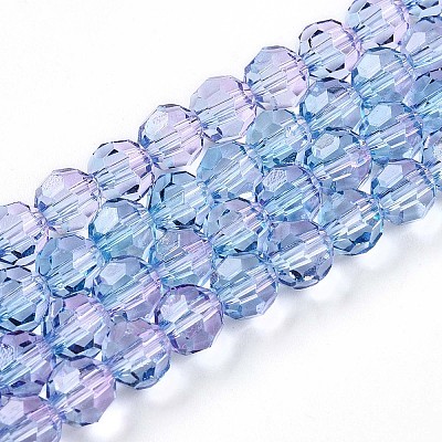 Baking Paint Transparent Glass Beads X1-DGLA-A035-T6mm-A06-1