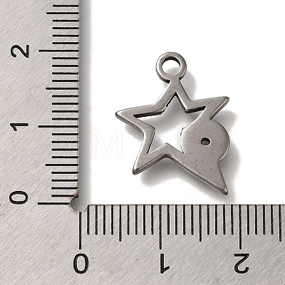 304 Stainless Steel Pendant Rhinestone Settings STAS-H223-01AS-01-1