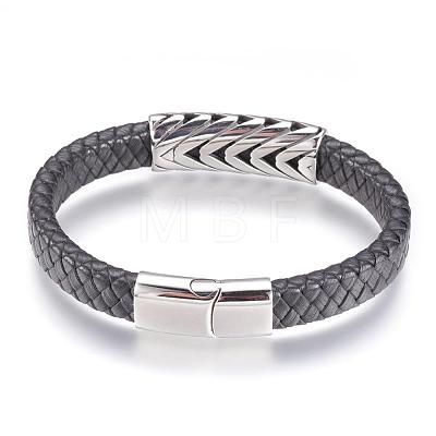 Leather Cord Bracelets BJEW-F274-22AS-1
