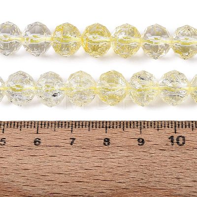 Crackle Transparent Glass Beads Strands GLAA-N063-10mm-08-1