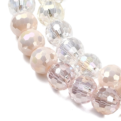 Electroplate Glass Beads Strands EGLA-D300-06-6mm-20-1