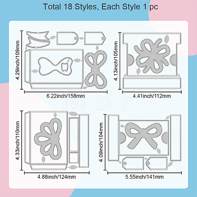 Carbon Steel Cutting Dies Stencils DIY-WH0309-1864-1