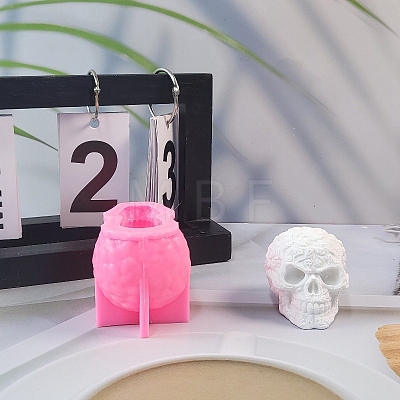 DIY Food Grade Skull Candle Silicone Molds PW-WG93F69-01-1