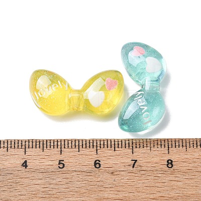 Transparent Resin Enamel Beads RESI-G119-01-1