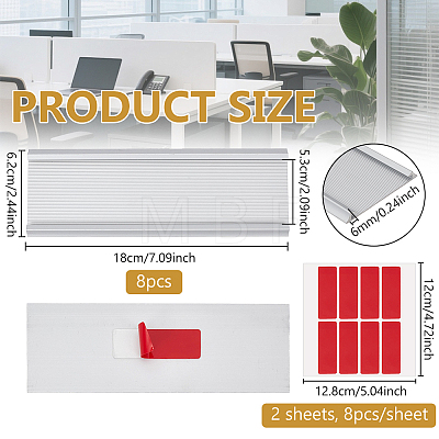 8Pcs Aluminium Alloy Commodity Label Display FIND-BC0019-69A-02-1