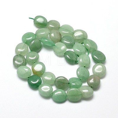 Natural Green Aventurine Nuggets Beads Strands G-J336-02-1