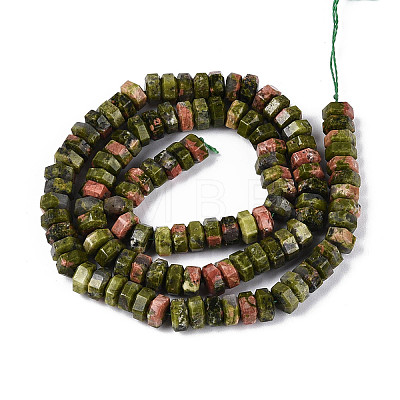 Natural Unakite Beads Strands G-N357-14A-10-1