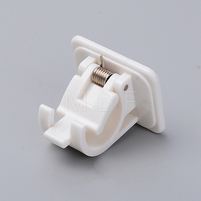 (Clearance Sale)Plastic Self Adhesive Curtain Rod Hanger FIND-WH0070-01-1