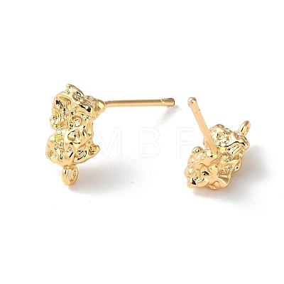Rack Plating Brass Stud Earring Findings KK-M264-17G-1