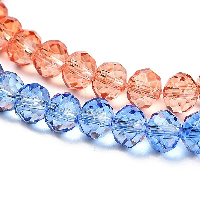 Transparent Painted Glass Beads Strands X1-DGLA-A034-T6mm-A02-1