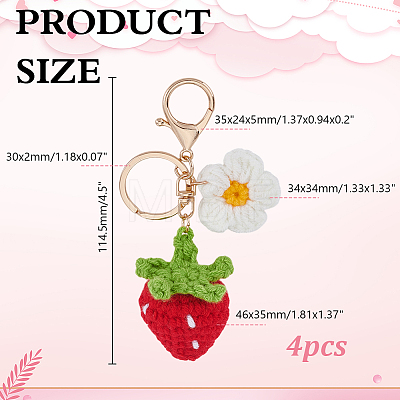 Yarn Woven Keychains KEYC-WH0025-093-1