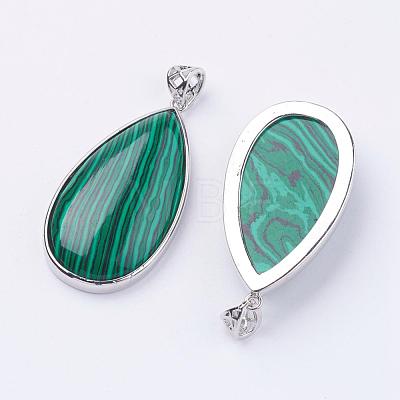 Synthetic Malachite Big Pendants G-I184-03-1