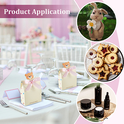 10Pcs Bear Folding Paper Gift Boxes CON-WH0001-77A-1