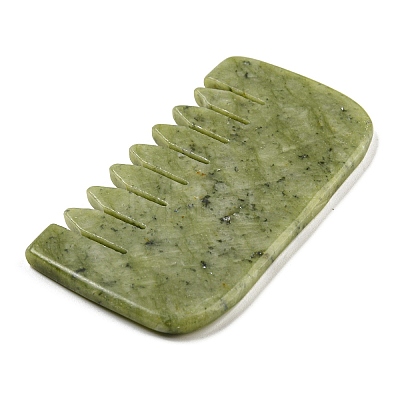 Natural Xiuyan Jade Massage Combs AJEW-K045-01B-1