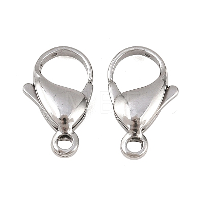 Tarnish Resistant 304 Stainless Steel Lobster Claw Clasps X-STAS-G035-H-1