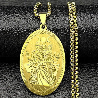 304 Stainless Steel Pendant Necklaces LS-NJEW-B153-02C-G-1