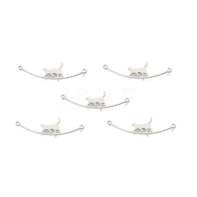 201 Stainless Steel Connector Charms STAS-N098-094P-1