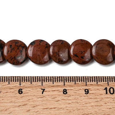 Natural Mahogany Obsidian Beads Strands G-K366-D03-02-1