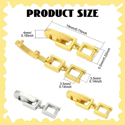 10Pcs 2 Colors Brass Fold Over Clasps KK-CJ0005-87-1