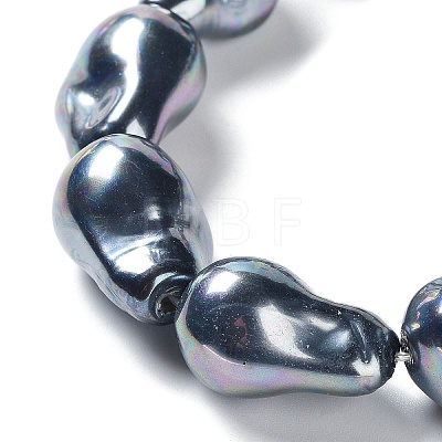 Electroplated Shell Pearl Beads Strands BSHE-G035-01A-02-1