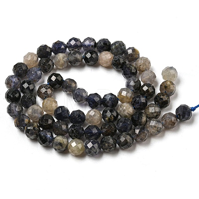 Natural Iolite Beads Strands G-A097-A14-09-1