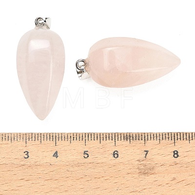 Natural Rose Quartz Pendants GG-K002-16J-1
