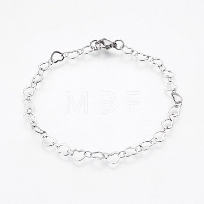 304 Stainless Steel Chain Bracelets BJEW-P236-07P-1