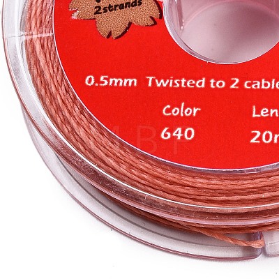 2-Ply Round Waxed Cotton Thread Cords YC-T004-01A-26-1