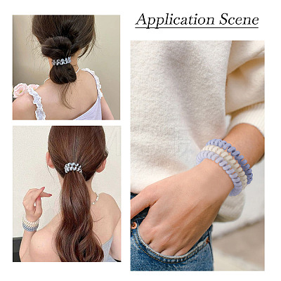 8Pcs 4 Colors Plastic Hair Accessories OHAR-TADJ0001-01-1