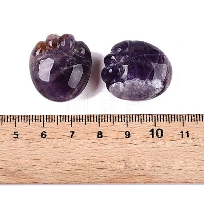 Natural Amethyst Footprint Figurines DJEW-N003-02B-1