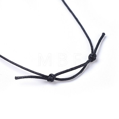 Waxed Cotton Cord Bracelets BJEW-JB04226-01-1