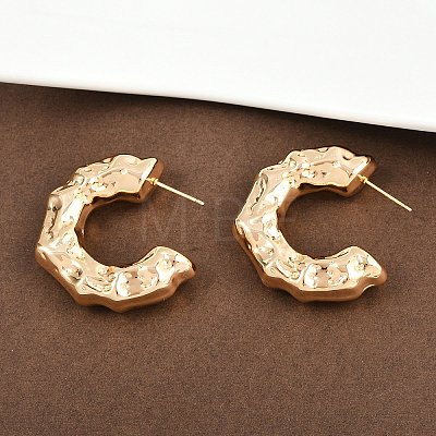 Brass Stud Earrings EJEW-H168-01G-1