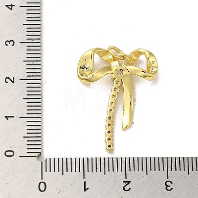 Rack Plating Brass Micro Pave Cubic Zirconia Pendants KK-H473-08F-G-1