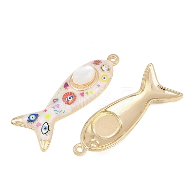 Printed Alloy Enamel Pendants RB-CBAA915-02G-07-1
