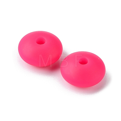 Rondelle Food Grade Eco-Friendly Silicone Focal Beads SIL-F003-07D-1