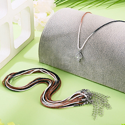 10Pcs Cotton & Metallic Cord Necklace Making NJEW-TAC0057-1