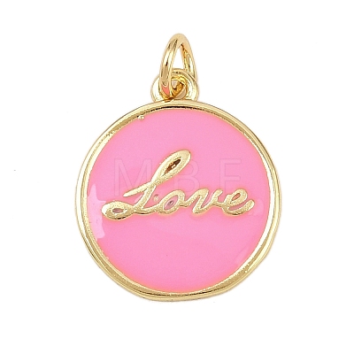 Brass Enamel Pendants KK-L251-02G-F05-1