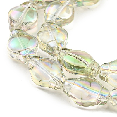 Electroplate Transparent Glass Beads Strands EGLA-G037-12A-FR02-1