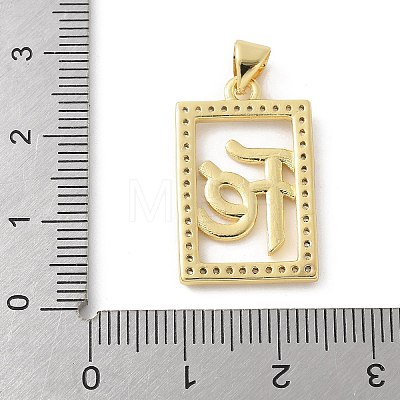 Brass Micro Pave Cubic Zirconia Pendants KK-P294-17G-01-1