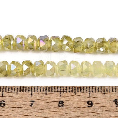 Anti-Tarnish Electroplate Glass Imitation Jade Beads Strands EGLA-T029-6mm-13I-1