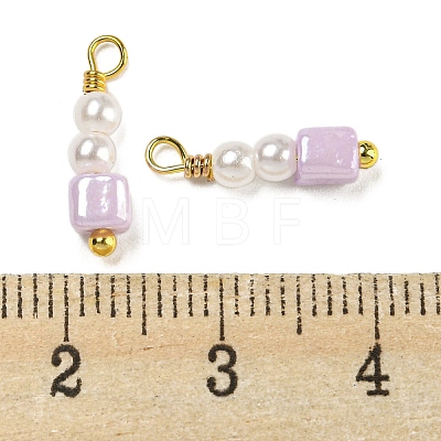 ABS Plastic Imitation Pearl Pendants KK-C046-03B-1