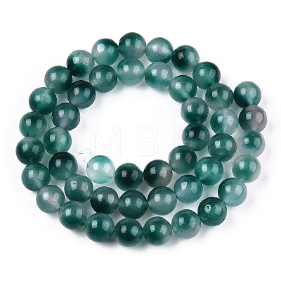Two Tone Natural Jade Bead Strands G-R165-8mm-05-1