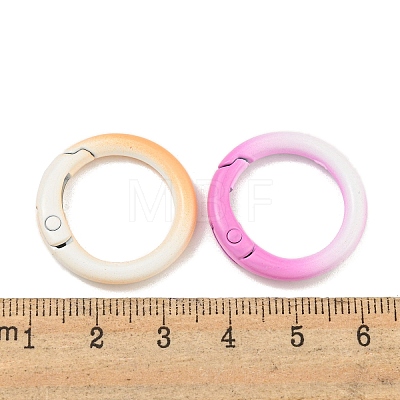 Spray Painted Alloy Spring Gate Rings FIND-Z056-04-1