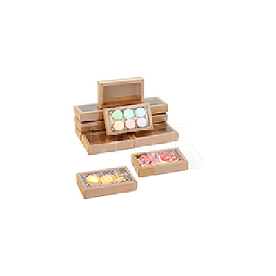Foldable Paper Drawer Boxes with Clear Plastic Cover CON-WH0095-68A-01-1